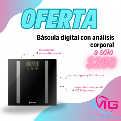 Báscula digital con análisis corporal 